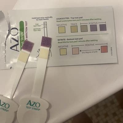 One Line appears in the Control Region (C) and NO line appears in the <strong>Test</strong> Region (T) to indicate <strong>a positive</strong> result. . What does a positive azo test strip look like